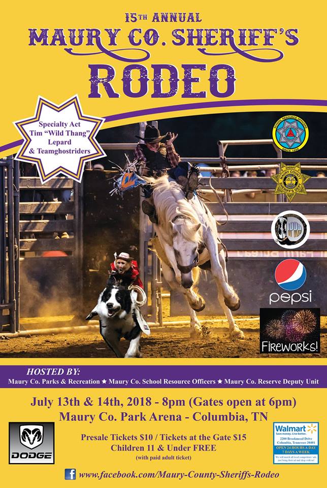 Maury County Sheriff's Rodeo's 15th Annual Rodeo Spring Hill Fresh