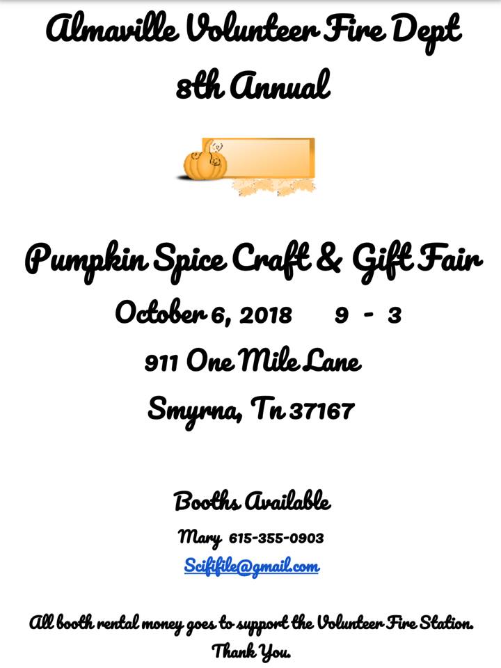 8th Annual Pumpkin Spice Craft & Gift Fair